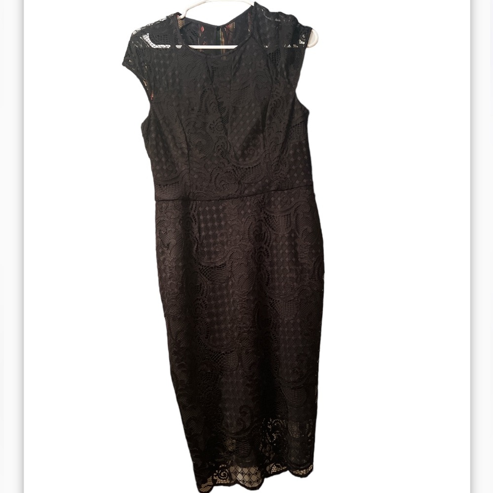 Guess Short Sleeve Black Lace Dress (size women’s 10)